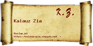 Kalauz Zia névjegykártya
